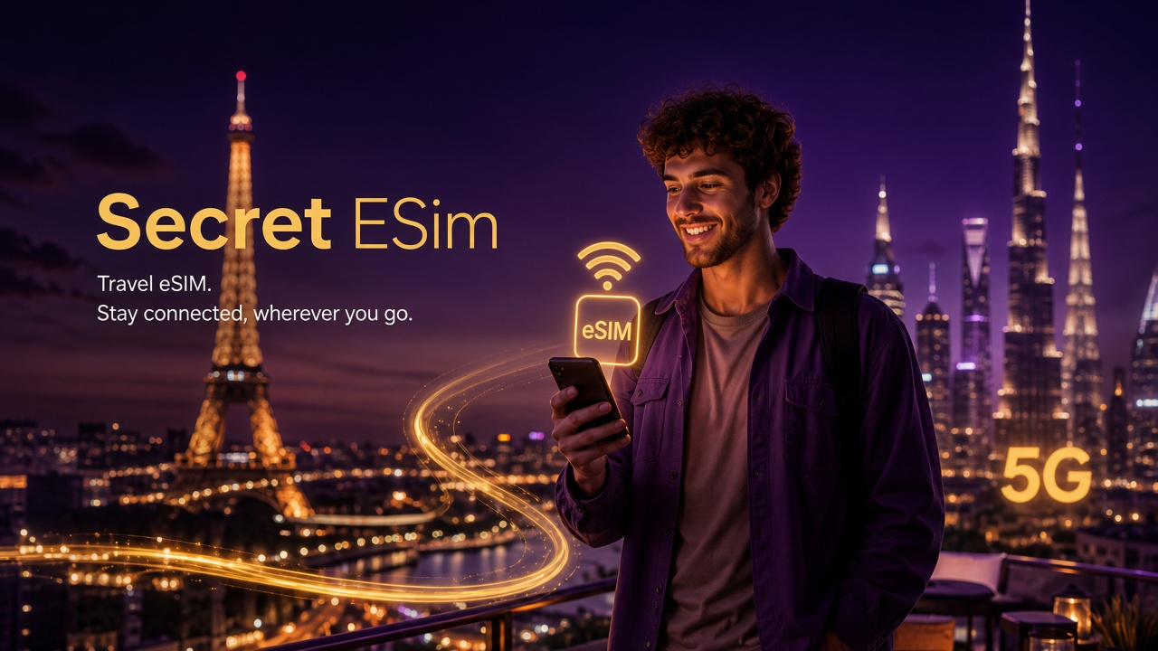 Your secret to staying connected — SecretESIM traveler